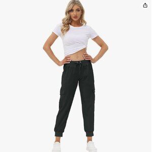MoFiz Women's Lightweight Hiking Cargo Pants - Dark Grey - S